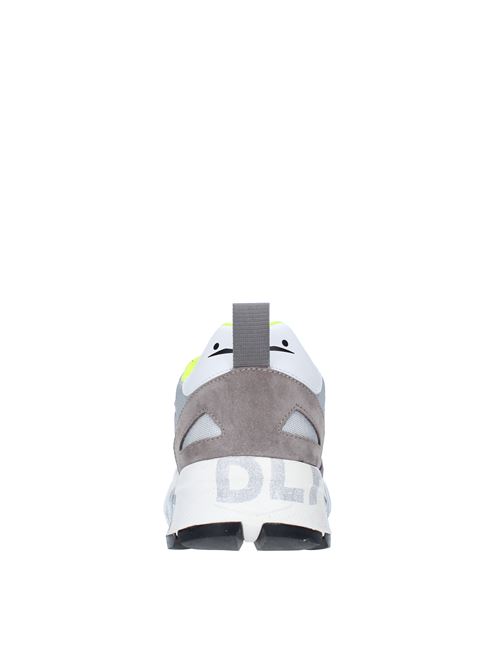 Sneakers in camoscio pelle e tessuto VOILE BLANCHE | CLUB16GREY/WHITE